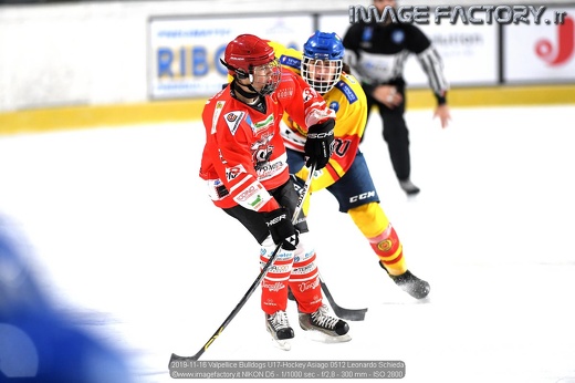 2019-11-16 Valpellice Bulldogs U17-Hockey Asiago 0512 Leonardo Schieda